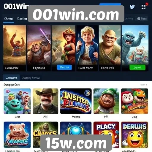 Variedade de jogos disponíveis em 001win analisada